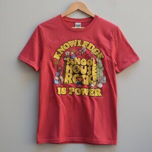 Vintage Schoolhouse Rock Red Graphic Tee Size Medium 90s Cartoon